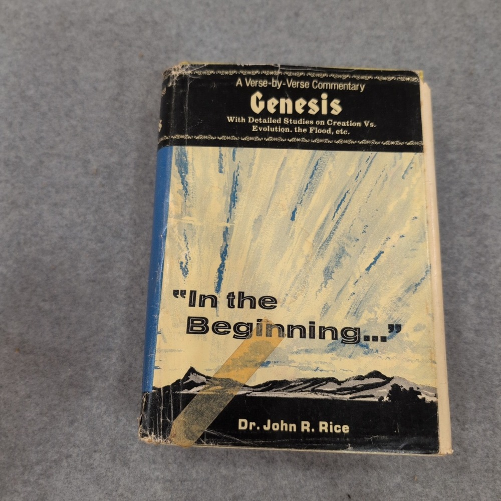 In the Beginning Genesis Commentary Dr John R Rice 1975 Hardcover 087398403X - Picture 2 of 9